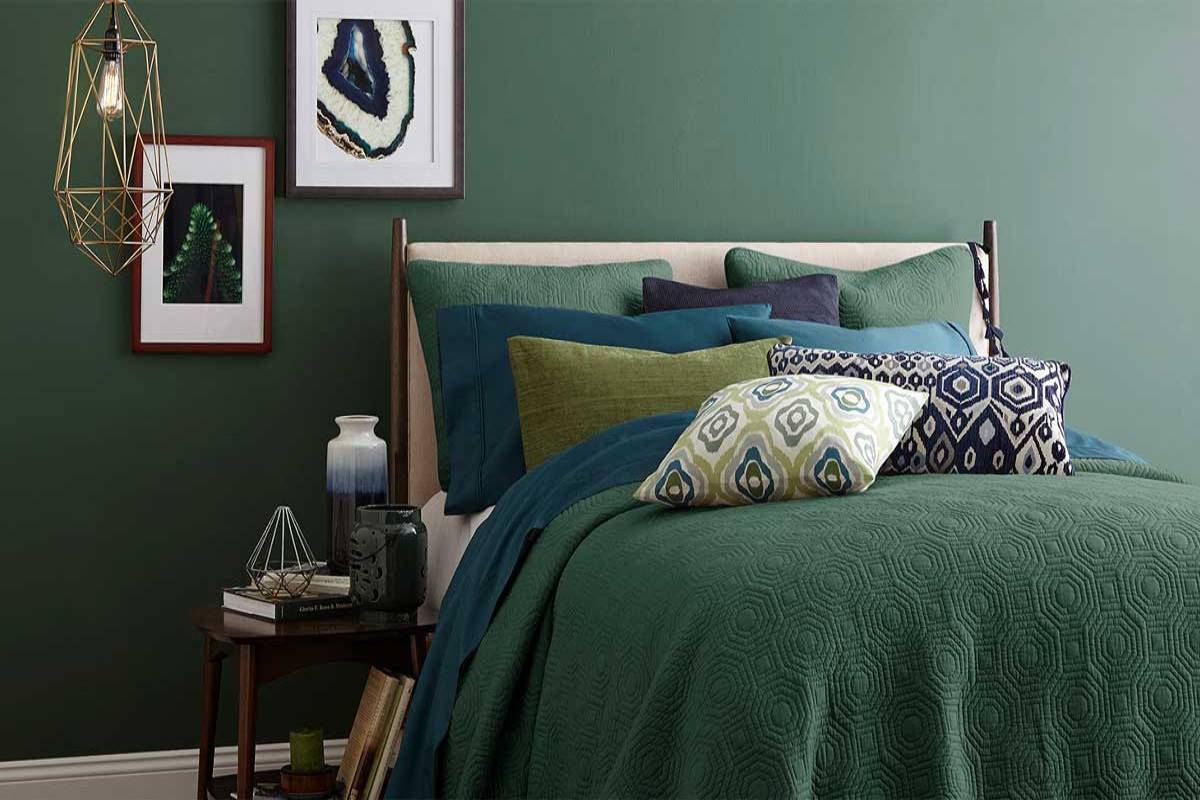 انتخاب رنگ سبز برای دیوار اتاق خواب | شرکت رنگ تهران