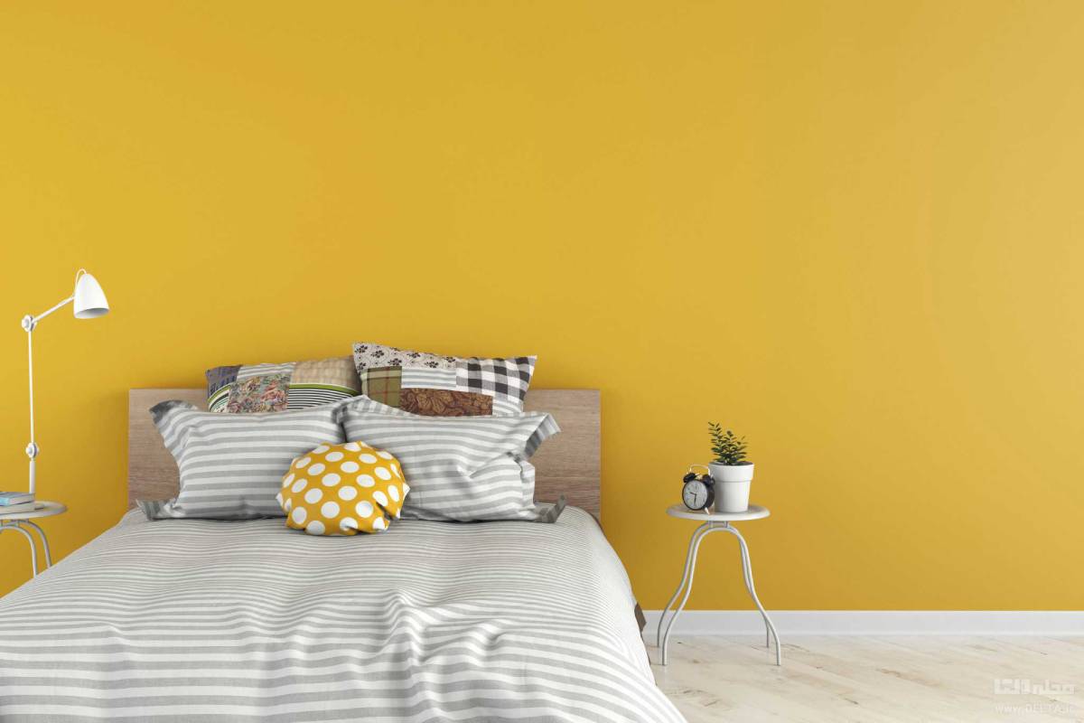 انتخاب رنگ زرد برای دیوار اتاق خواب | شرکت رنگ تهران